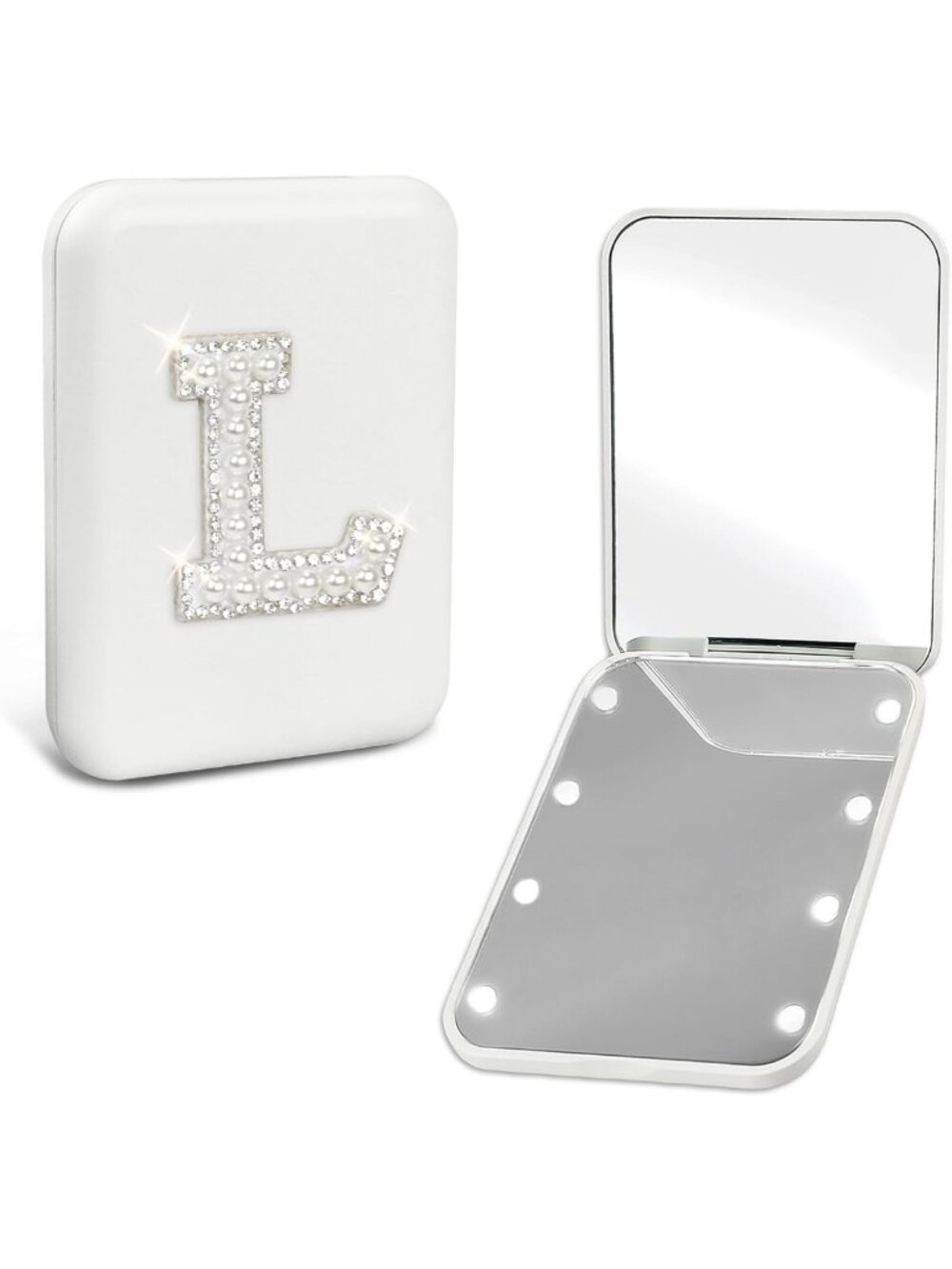 Personalized Compact Mirror with Lights - Perfect Birthday & Graduation Gift for